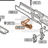 Tokyo Marui Hi-Capa White D.O.R parts diagram with the slide stop lever, part GBB13-4, outlined
