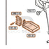 Tokyo Marui Hi-Capa White D.O.R parts diagram with the trigger and bar, parts GBB13-6, H51-60 and H51-61, outlined