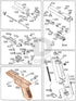 Full WE G17 semi-auto parts diagram showing where the lower frame Gen4 (stippled), olive (part 1) fits