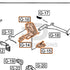 WE G17 semi-auto parts diagram with the trigger set, parts 14, 15 and 16, outlined