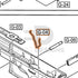 WE G17 semi-auto parts diagram with the magazine release spring, part 4, outlined