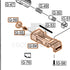 WE G17 semi-auto parts diagram with the BBU assembly (nozzle housing), parts 54, 55 and 56, outlined