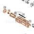 WE Hi-Capa parts diagram with the BBU, nozzle housing, parts 11 to 14, outlined