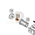 WE Hi-Capa parts diagram with the piston screw, part 14, outlined