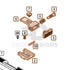 WE Hi-Capa parts diagram with the 5.1 rear sight group, parts 2, 3, 4, 5, 6, 7, 8 and 10, outlined