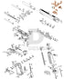 Full WE Hi-Capa parts diagram showing where the 5.1 rear sight group (parts 2, 3, 4, 5, 6, 7, 8 and 10) fits