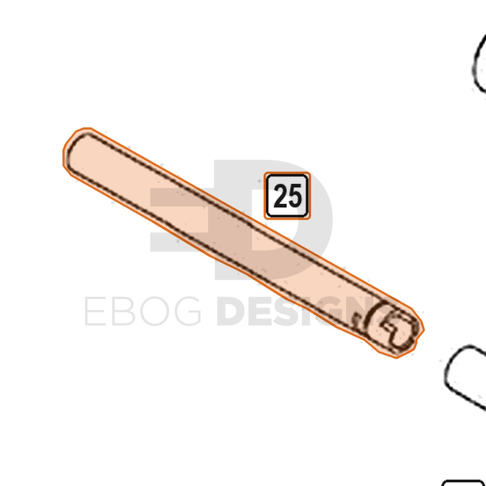 WE Hi-Capa parts diagram with the 5.2 inner barrel, part 25, outlined