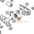 WE Hi-Capa parts diagram with the hop chamber wheel, part 30, outlined