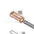 WE Hi-Capa parts diagram with the 5.1 spring guide plug, part 33, outlined