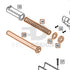 WE Hi-Capa parts diagram with the 5.1 recoil spring and guide, parts 34, 35, 92 and 93, outlined