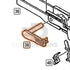 WE Hi-Capa parts diagram with the slide stop lever, dark grey, part 38, outlined
