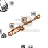 WE Hi-Capa parts diagram with the magazine release (ruled), parts 62, 63 and 64, outlined