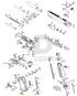 Full WE Hi-Capa parts diagram showing where the grip pin (part 70) fits