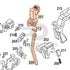 WE Hi-Capa full-auto lower parts diagram with the hammer set, parts 201, 209 and 212, outlined