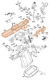 Full WE Hi-Capa full-auto lower parts diagram showing where the 3.9 frame set (5.1) fits (parts 216 and 229)