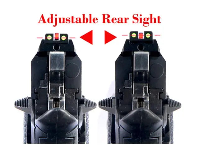 AIP Adjustable Aluminum Front and Rear Sight (Fiber) For TM Hi-Capa 5.1 AIP - Airsoft 