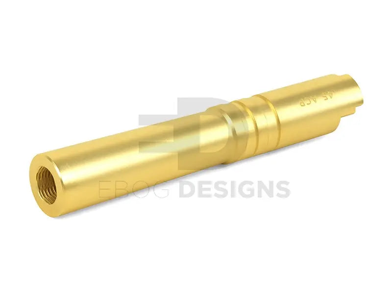 Airsoft Masterpiece .45 ACP Golden STEEL Threaded Fix Outer Barrel for Hi-CAPA 4.3 Airsoft Masterpiece - Airsoft 