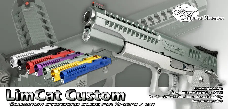 Airsoft Masterpiece LimCat Custom Standard Slide for Hi-CAPA / 1911 (Red) Airsoft Masterpiece - Airsoft 