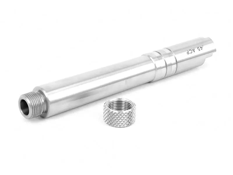 Airsoft Masterpiece STEEL Fix Outer Barrel with Threads for Hi-CAPA 5.1 (Silver) airsoft masterpiece - Airsoft 