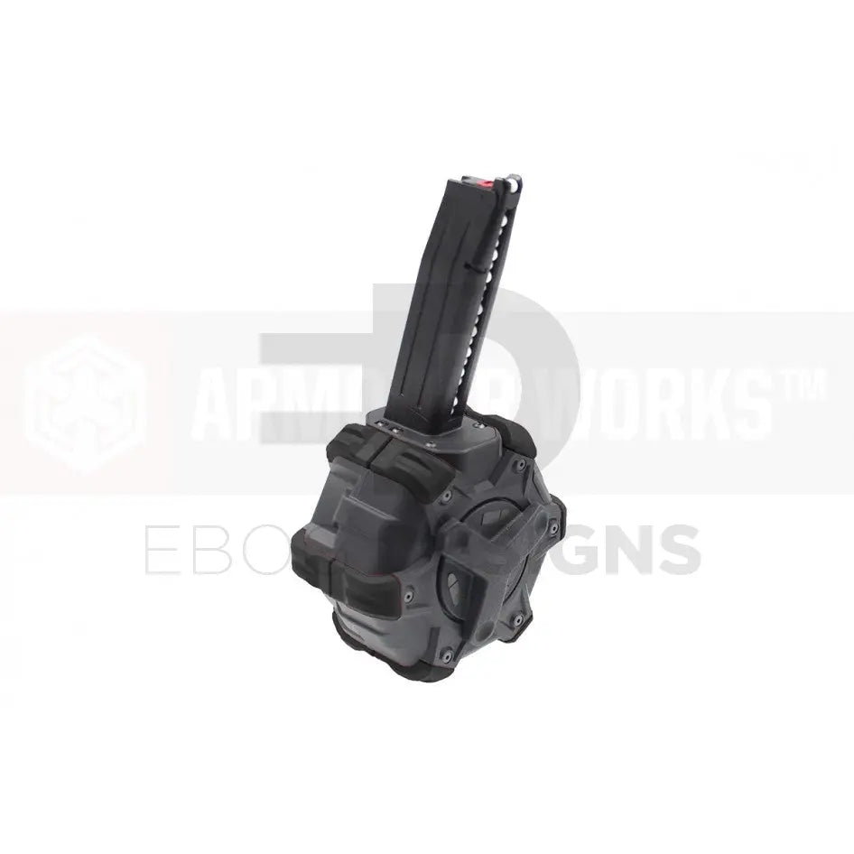 Armorer Works AW Custom Adaptive drum magazine 350 round - Hi Capa Black AW
