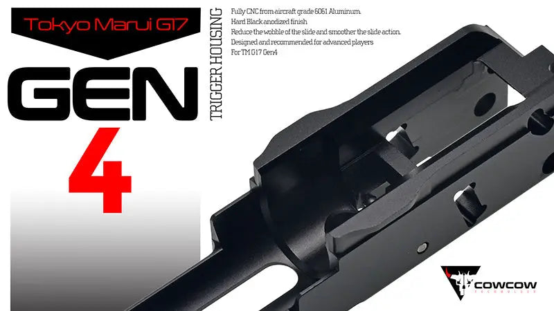 Clearance - CowCow G17 Gen4 Enhanced Trigger Housing (Black) Ebog Designs - Airsoft 
