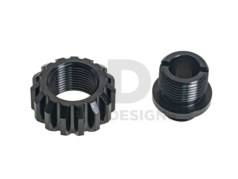 CowCow A02 Stainless Steel Silencer Adapter (11mm to 14mm, Black) CowCow - Airsoft 