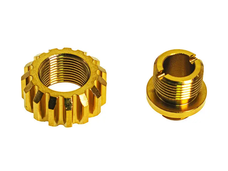 CowCow A02 Stainless Steel Silencer Adapter (11mm to 14mm, Gold) CowCow - Airsoft 