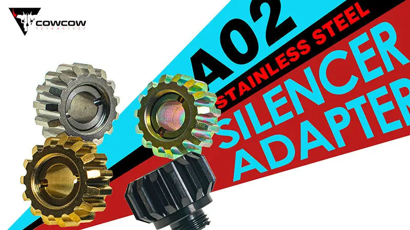 CowCow A02 Stainless Steel Silencer Adapter (11mm to 14mm, Rainbow) CowCow - Airsoft 