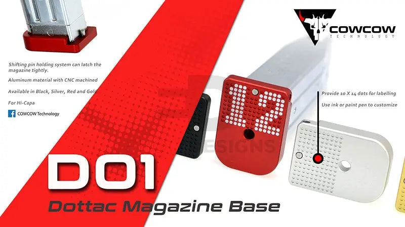 CowCow D01 Dottac MagBase For Hi-Capa GBB Magazine (Silver) CowCow - Airsoft 