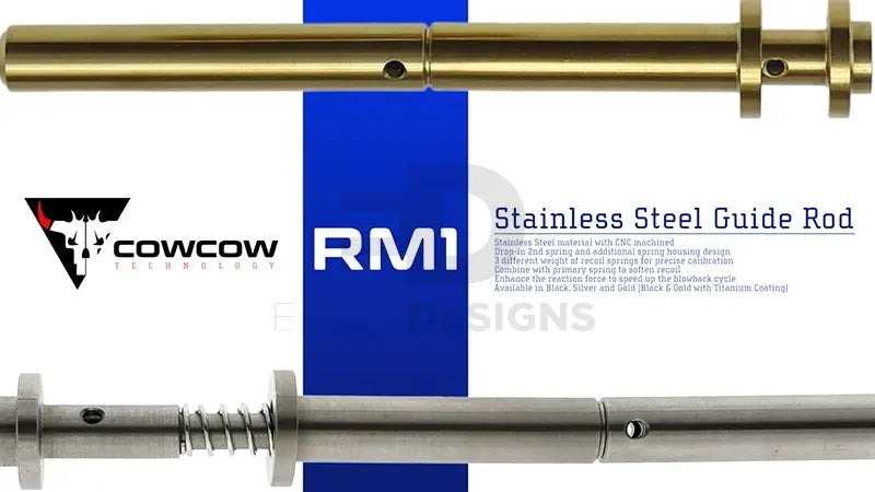 CowCow RM1 Stainless Steel Guide Rod For Hi-Capa 4.3 & 5.1 (Black) CowCow - Airsoft 