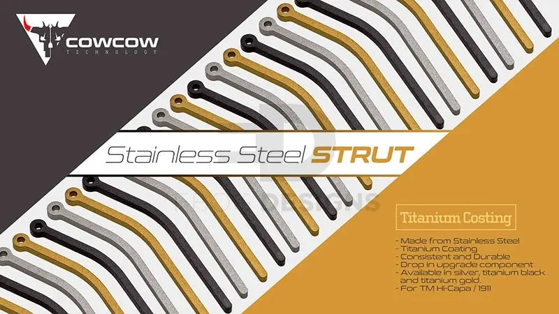 CowCow Stainless Steel Strut For Marui Hi-Capa (Silver) CowCow - Airsoft 