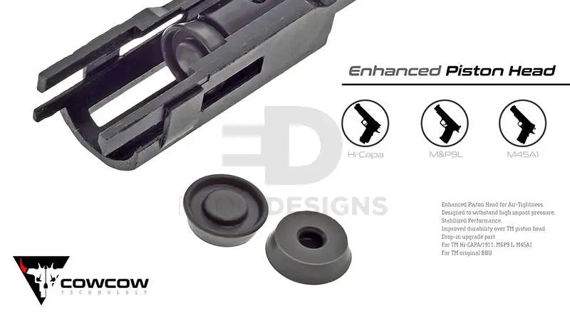 Cowcow Enhanced Piston Head for Marui HiCapa 1911 M45A1 M&P9L GBB Ebog Designs
