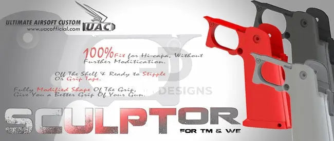 DP Sculptor Grip (Plastic) for Marui Hi-Capa GBB Tan Ebog Designs - Airsoft 