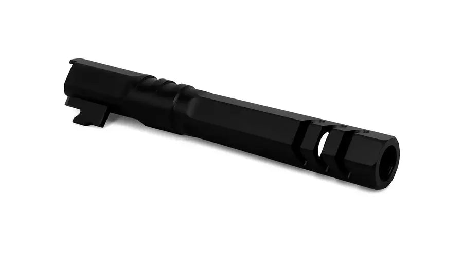 EDGE Custom “HEXA” Stainless Steel Outer Barrel for Hi-CAPA 5.1 (Matt Black) EDGE - Airsoft 