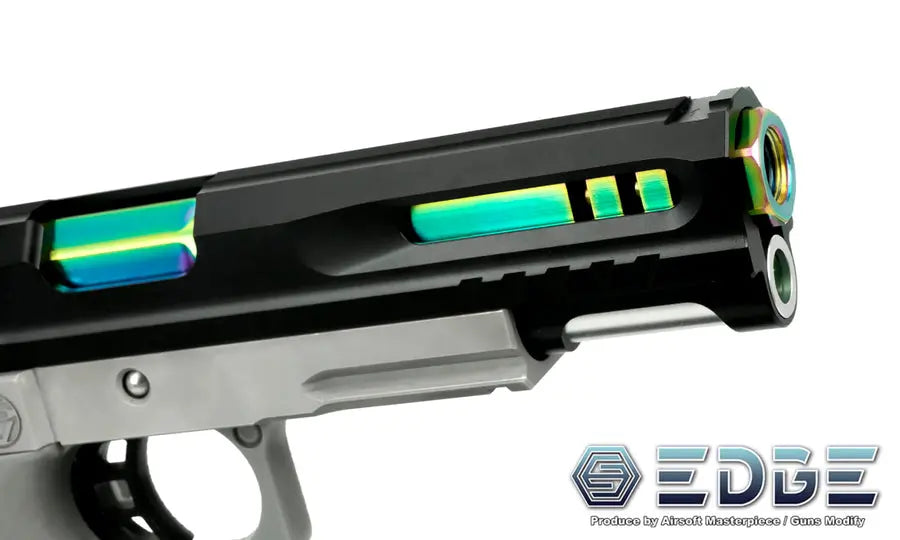 EDGE Custom “HEXA” Stainless Steel Outer Barrel for Hi-CAPA 5.1 (Silver) EDGE - Airsoft 