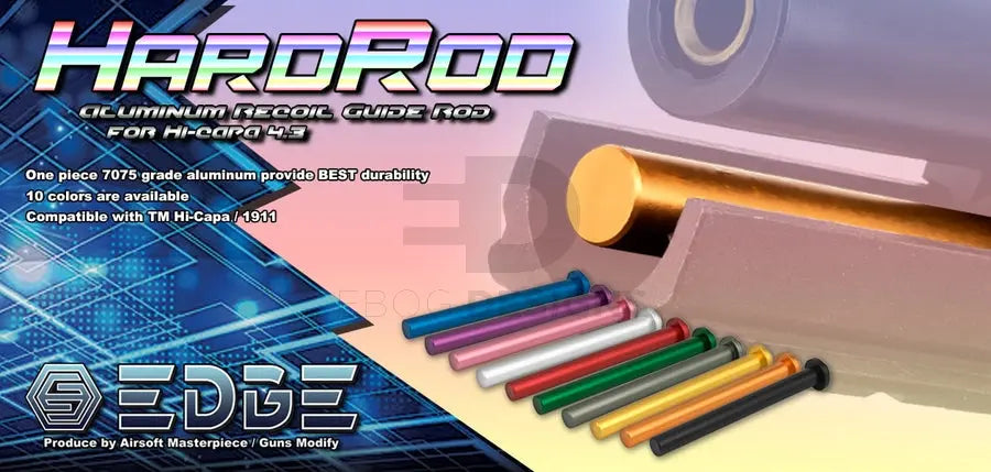 EDGE Custom “Hard Rod” Aluminium Recoil Guide Rod For HI-CAPA 4.3 (Blue) EDGE - Airsoft 