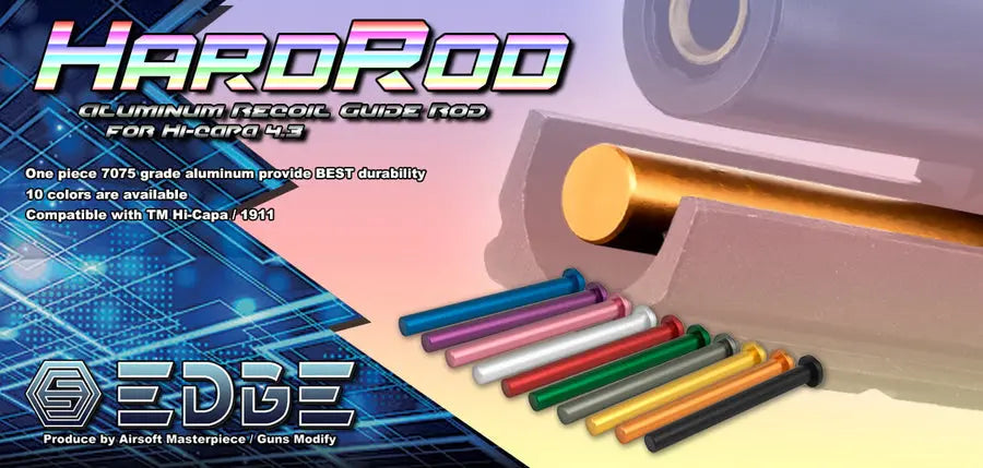 EDGE Custom “Hard Rod” Aluminium Recoil Guide Rod For HI-CAPA 4.3 (Pink) EDGE - Airsoft 