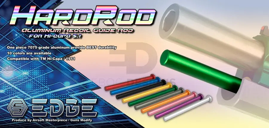 EDGE Custom “Hard Rod” Aluminium Recoil Guide Rod For HI-CAPA 5.1 (Silver) EDGE - Airsoft 