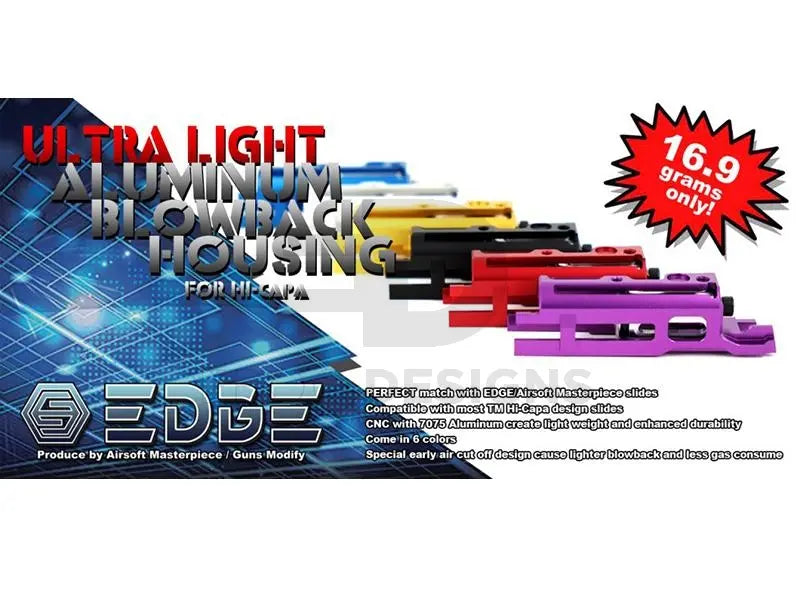 EDGE ULTRA LIGHT Aluminum Blowback Housing for Hi-CAPA/1911 (Black) EDGE - Airsoft 
