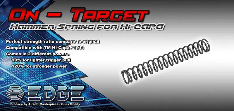 EDGE "ON-TARGET" 90% Hammer Spring For Hi-CAPA 5.1 (For Plastic Slide) EDGE - Airsoft 