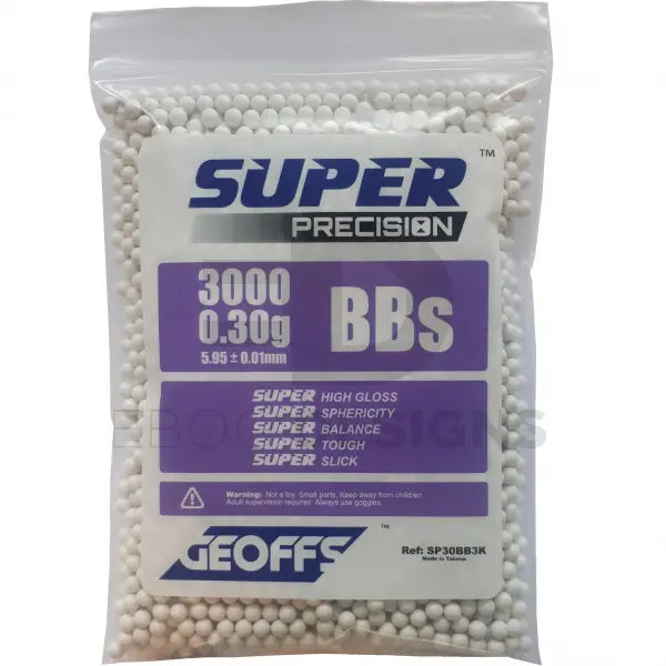GEOFFS™ SUPER PRECISION™ BBS 0.30G 3000 WHITE Geoffs - Airsoft 