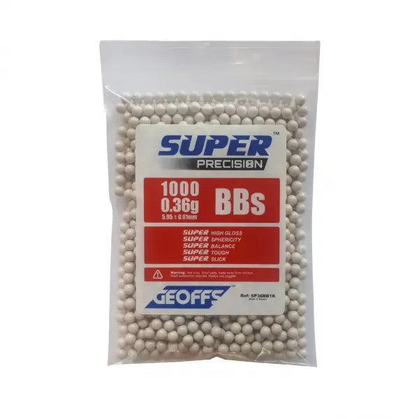 GEOFFS™ SUPER PRECISION™ BBS 0.36G 1000 WHITE Geoffs - Airsoft 