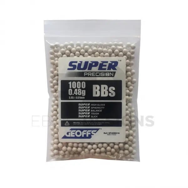 GEOFFS™ SUPER PRECISION™ BBS 0.48G 1000 WHITE Geoffs - Airsoft 