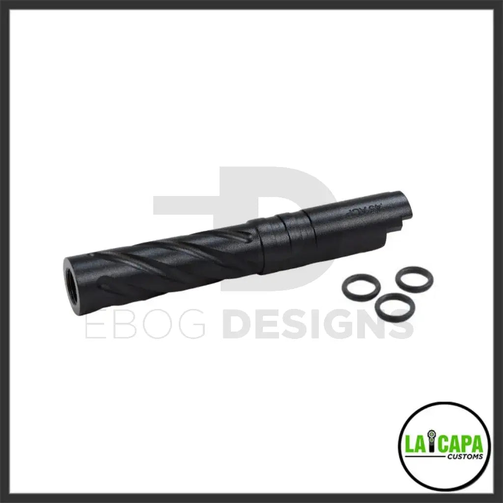 LA Capa Customs 4.3 Aluminum Tornado Threaded Outer Barrel - Black lacapacustoms - Airsoft 