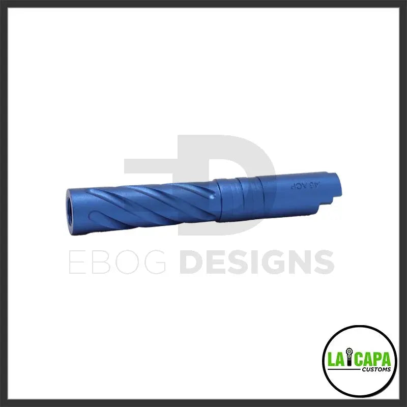 LA Capa Customs 4.3 Aluminum Tornado Threaded Outer Barrel - Blue lacapacustoms - Airsoft 