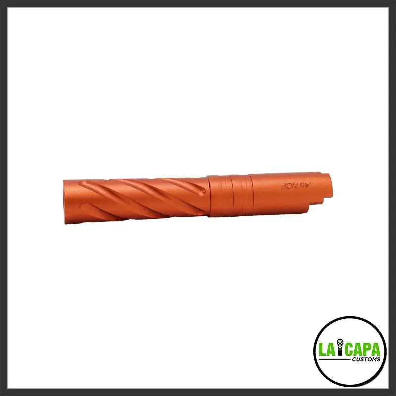 LA Capa Customs 4.3 Aluminum Tornado Threaded Outer Barrel - Orange lacapacustoms - Airsoft 