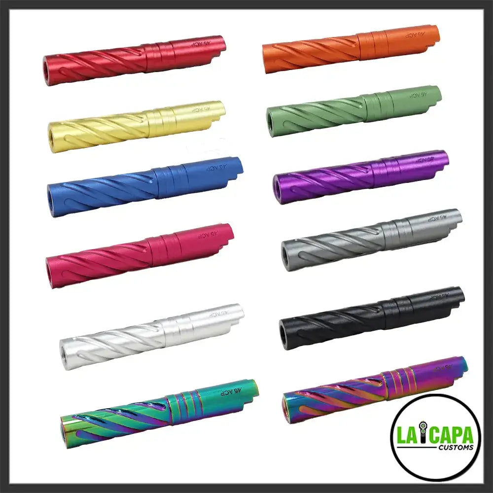LA Capa Customs 4.3 Aluminum Tornado Threaded Outer Barrel - Pink lacapacustoms - Airsoft 