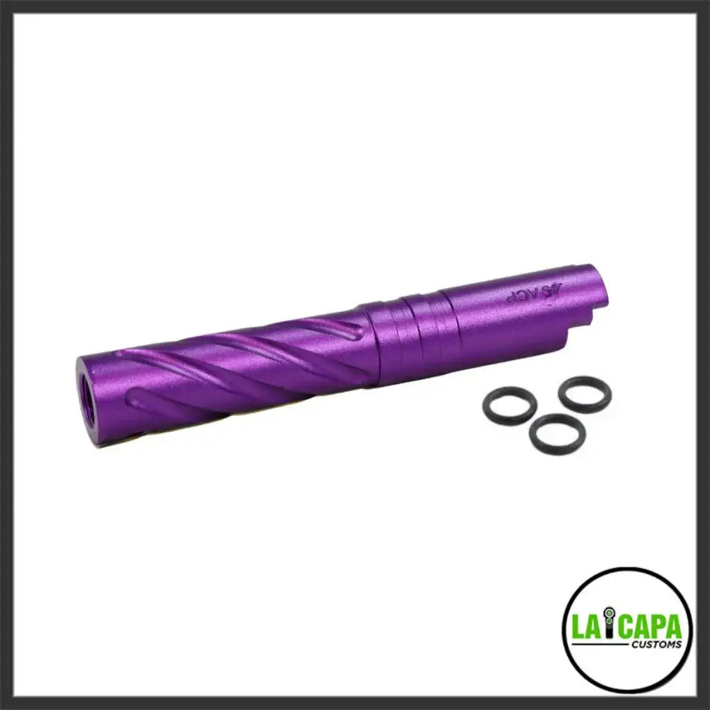 LA Capa Customs 4.3 Aluminum Tornado Threaded Outer Barrel - Purple lacapacustoms - Airsoft 