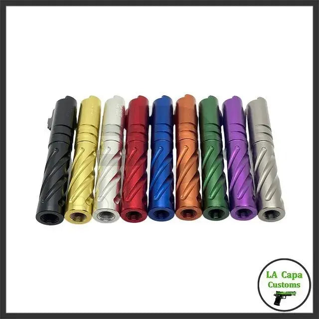 LA Capa Customs 4.3 Aluminum Tornado Threaded Outer Barrel - Red lacapacustoms - Airsoft 