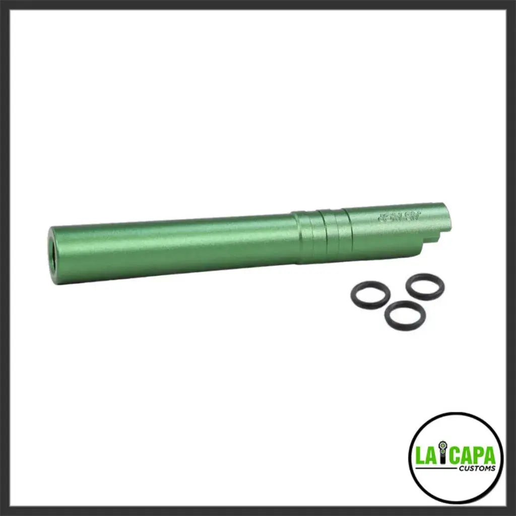 LA Capa Customs 5.1 Aluminum Threaded Outer Barrel - Green lacapacustoms - Airsoft 